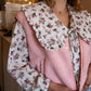 Gilet moumoute Elise rose poudré