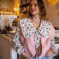 Gilet moumoute Elise rose poudré