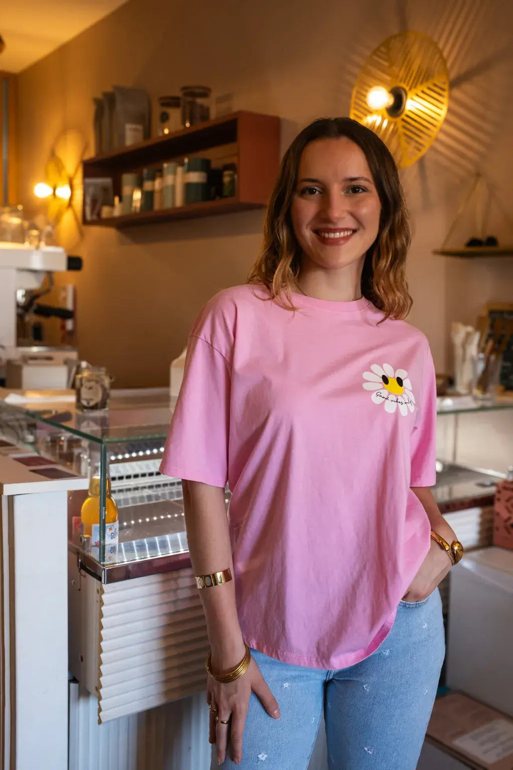 T-shirt Marguerite rose