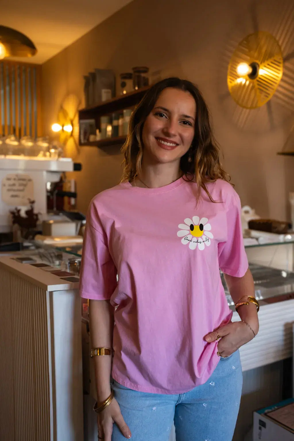 T-shirt Marguerite rose