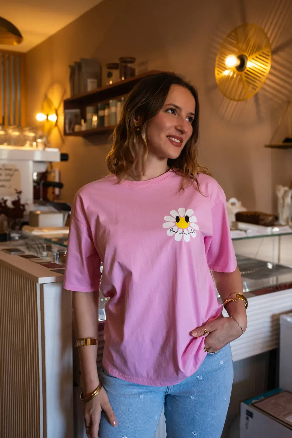 T-shirt Marguerite rose