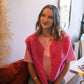 Gilet moumoute Elise fuchsia