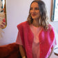 Gilet moumoute Elise fuchsia