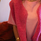 Gilet moumoute Elise fuchsia