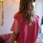 Gilet moumoute Elise fuchsia