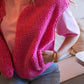 Gilet moumoute Elise fuchsia