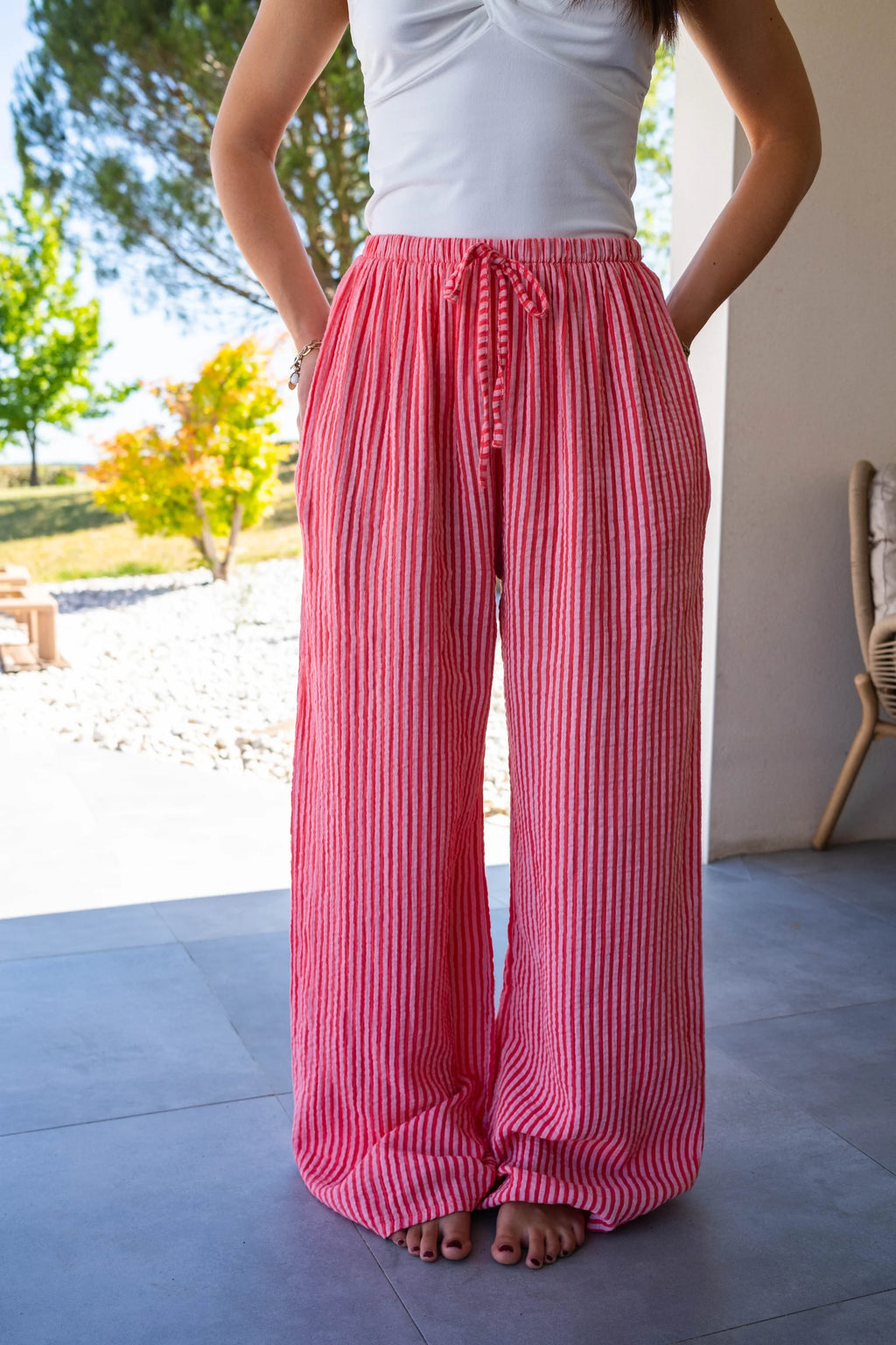 Pantalon Eline corail