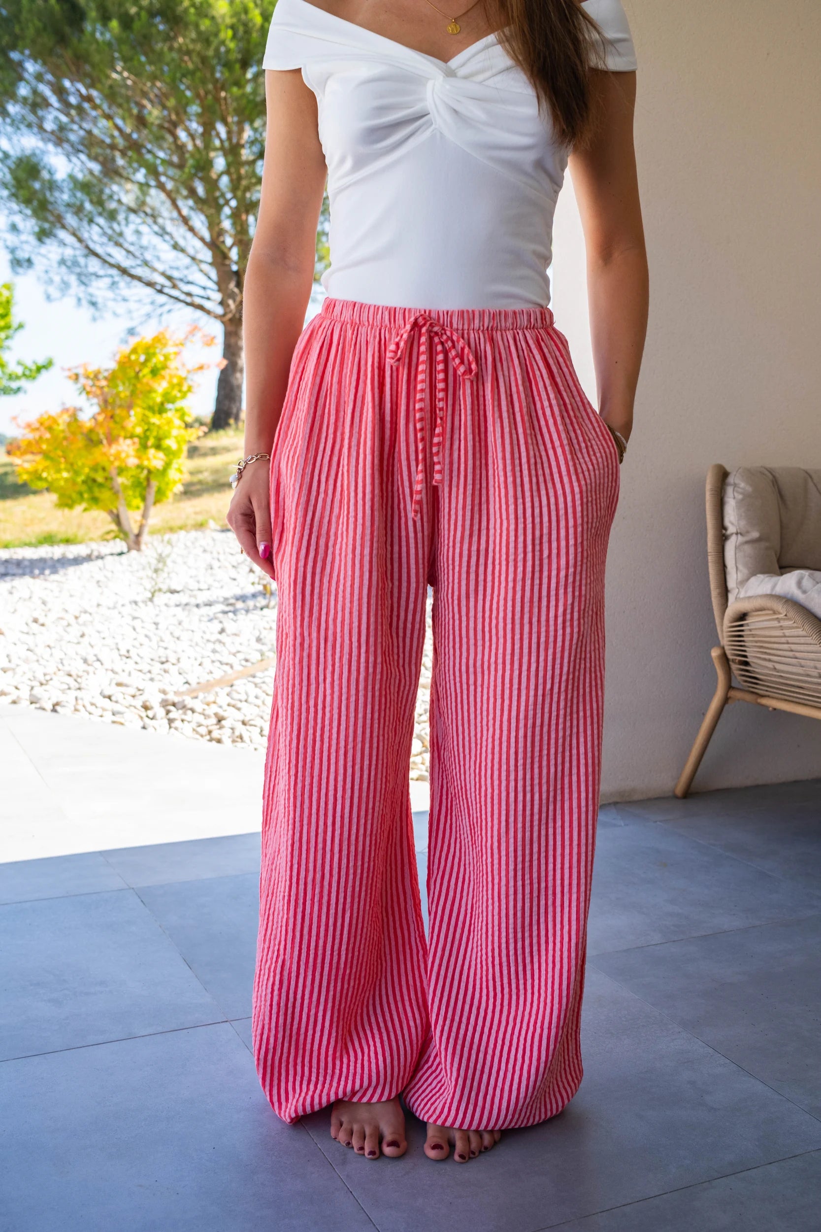 Pantalon Eline corail