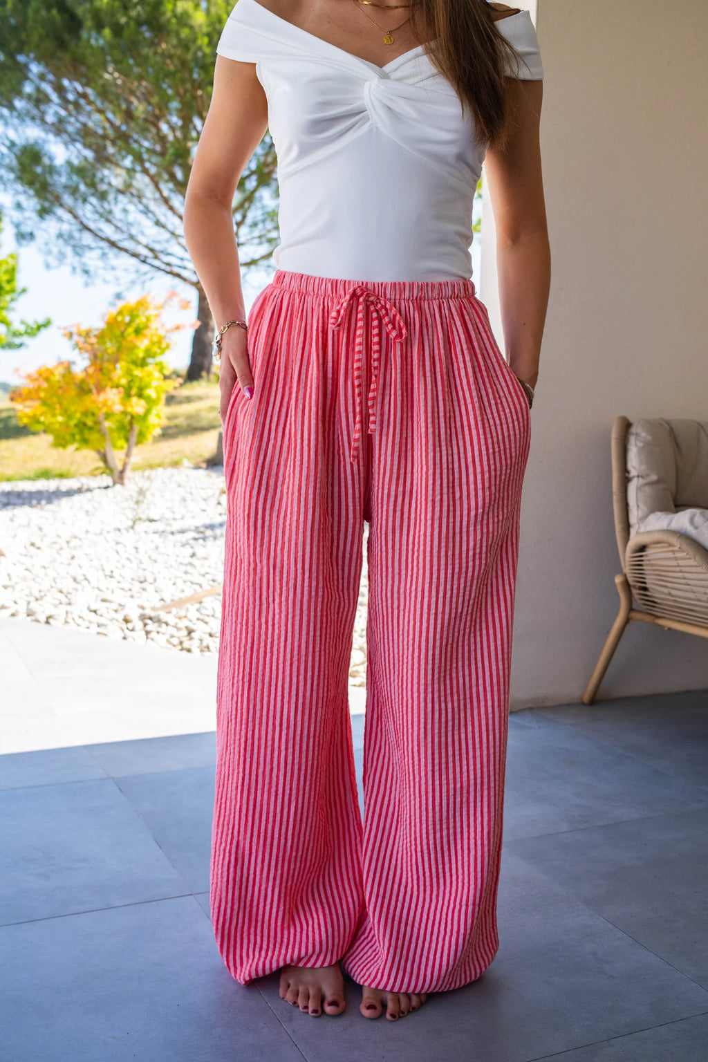 Pantalon Eline corail