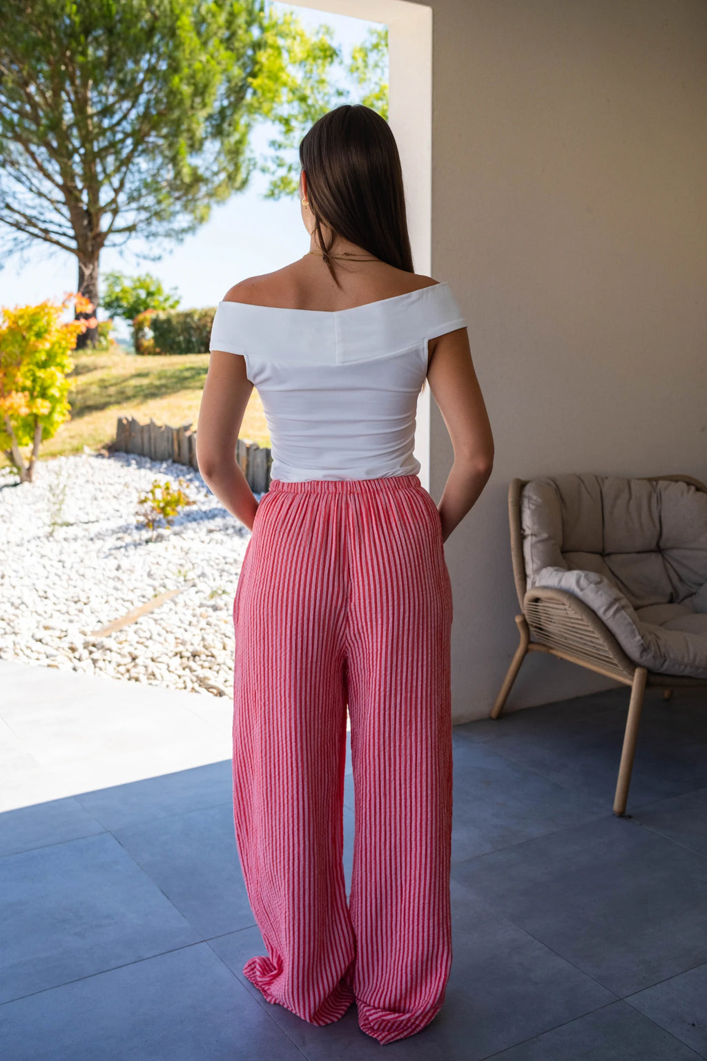 Pantalon Eline corail