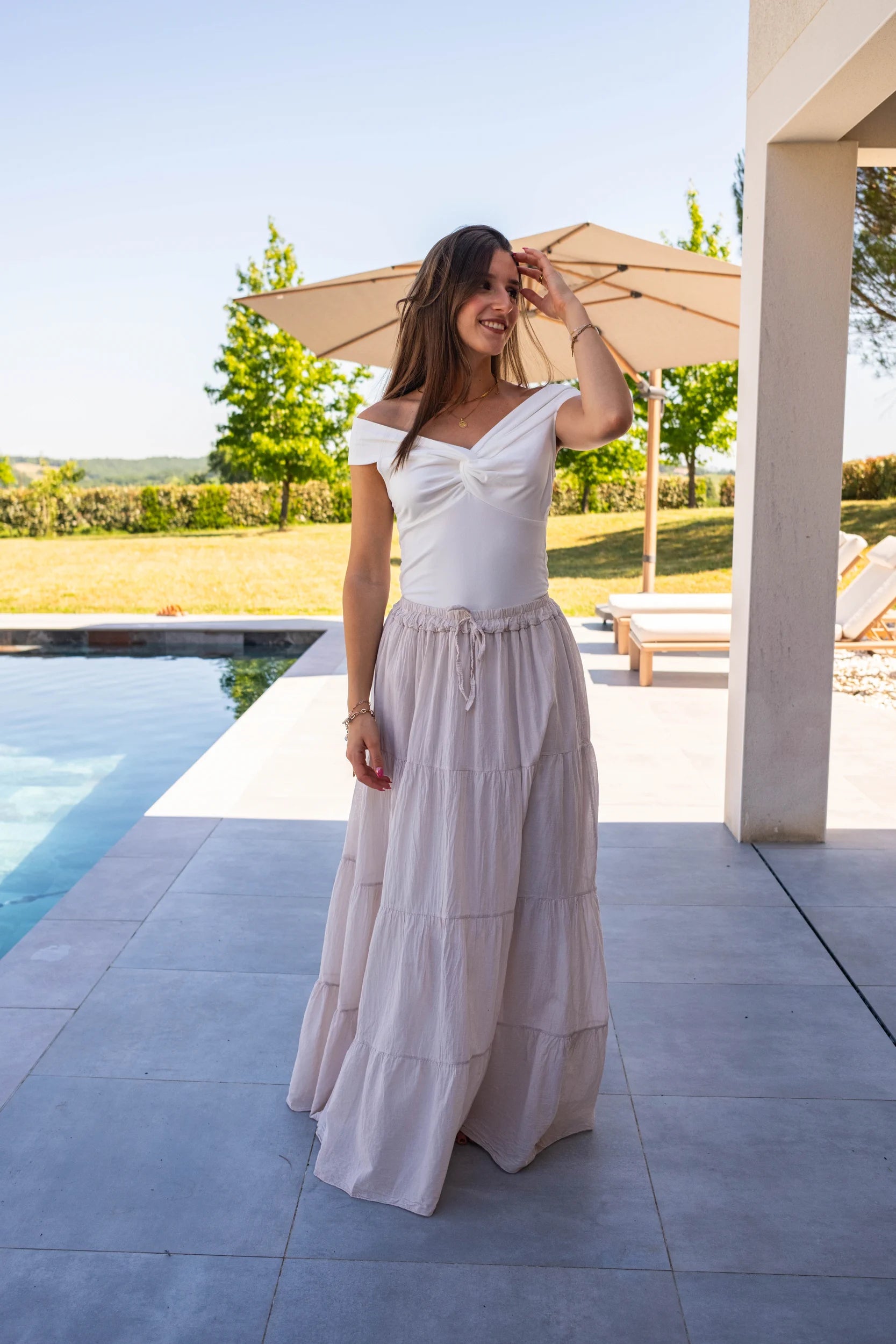 Jupe Faustine beige