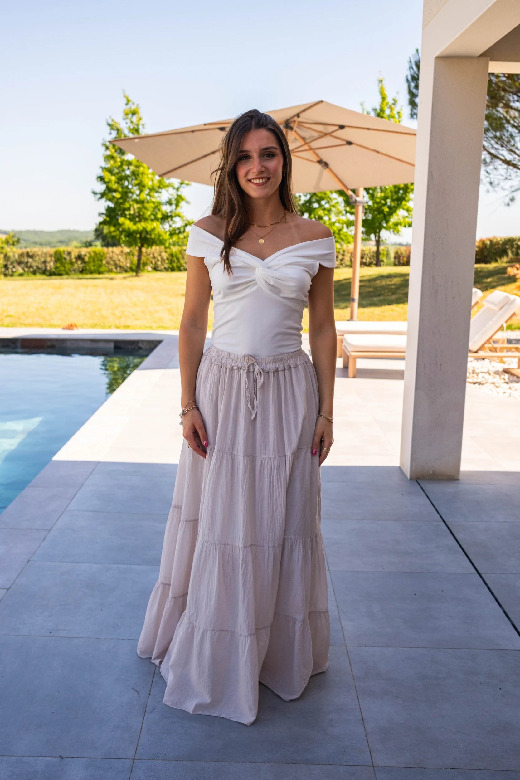 Jupe Faustine beige