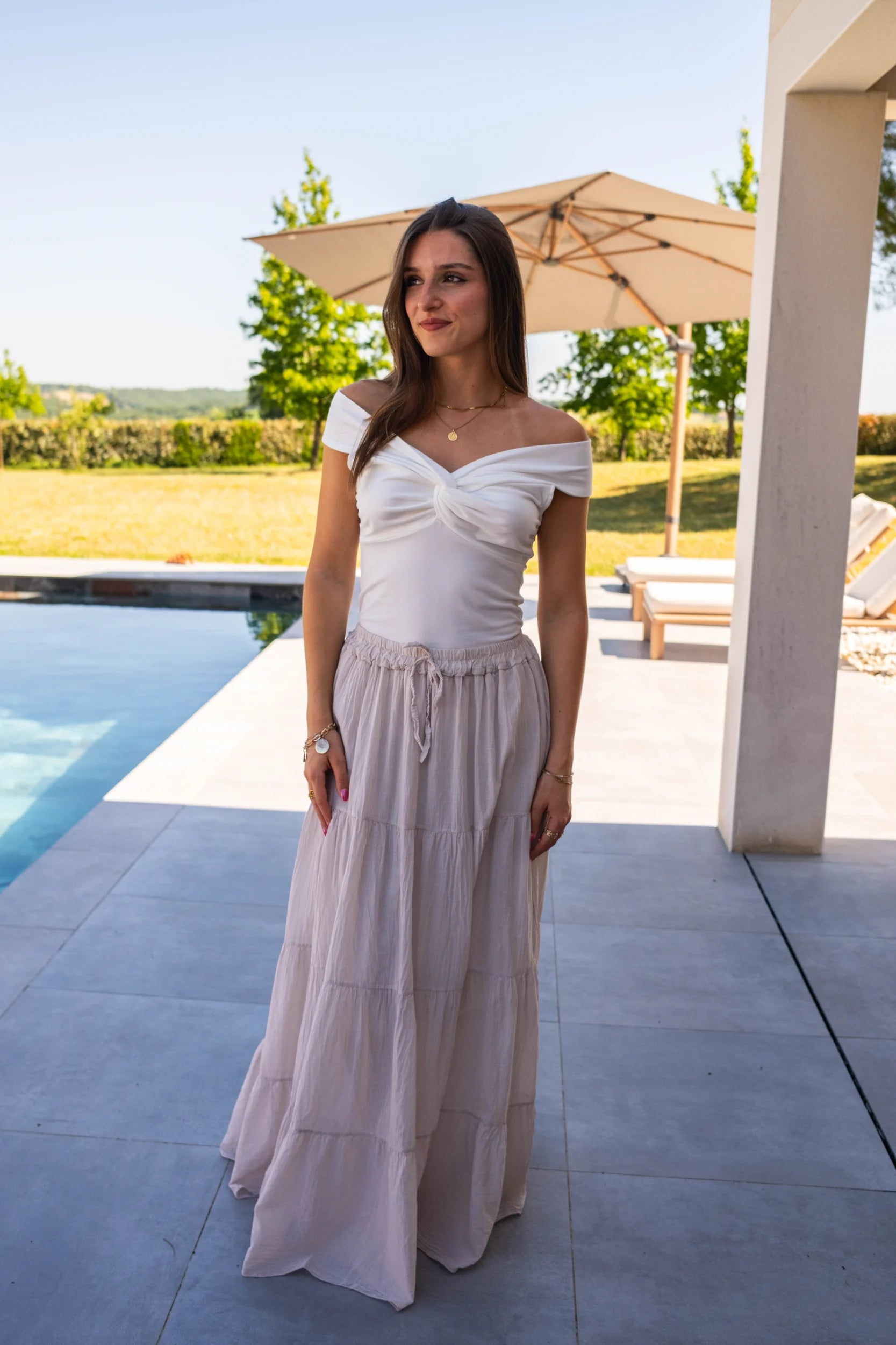 Jupe Faustine beige