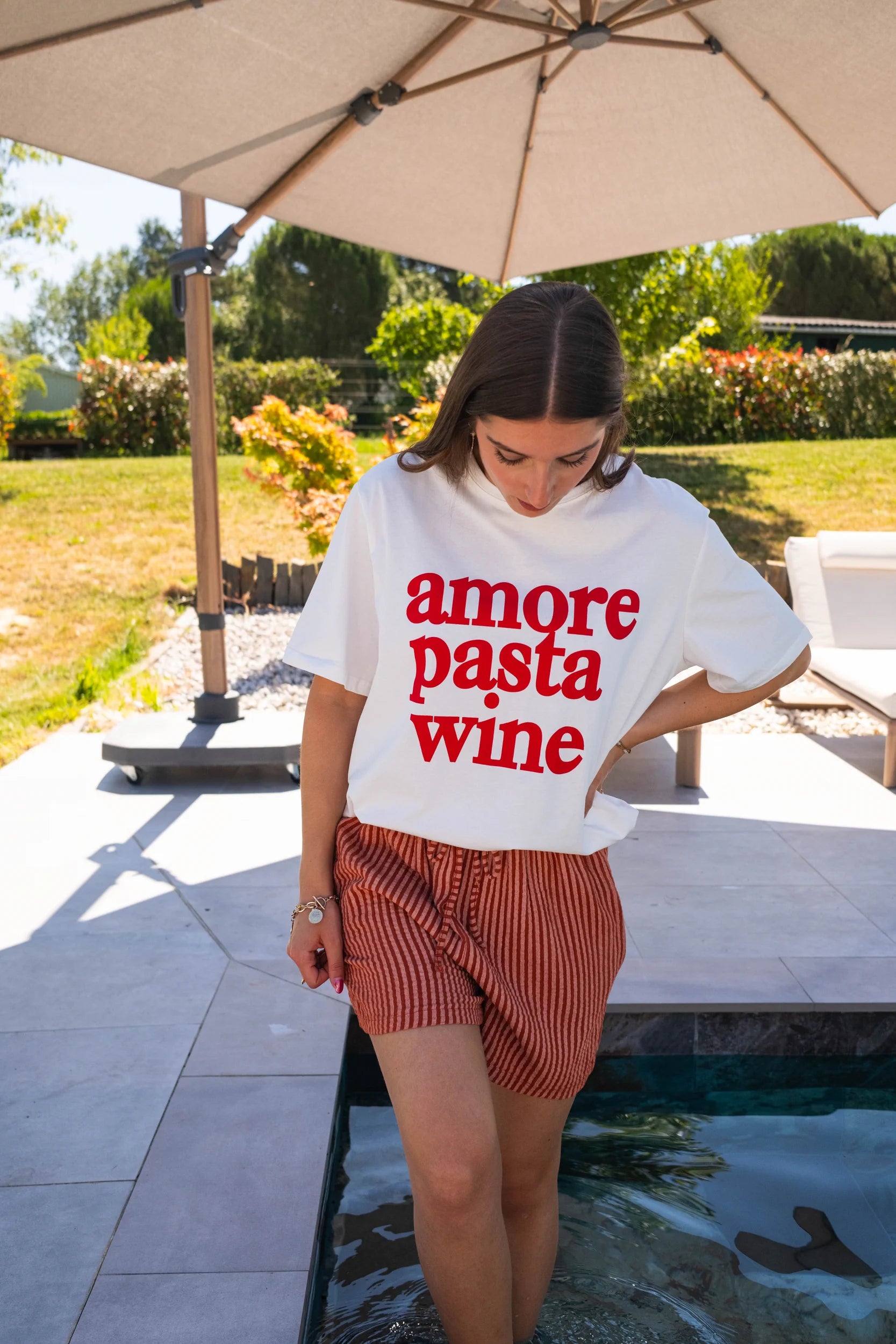 T-shirt Amore pasta wine
