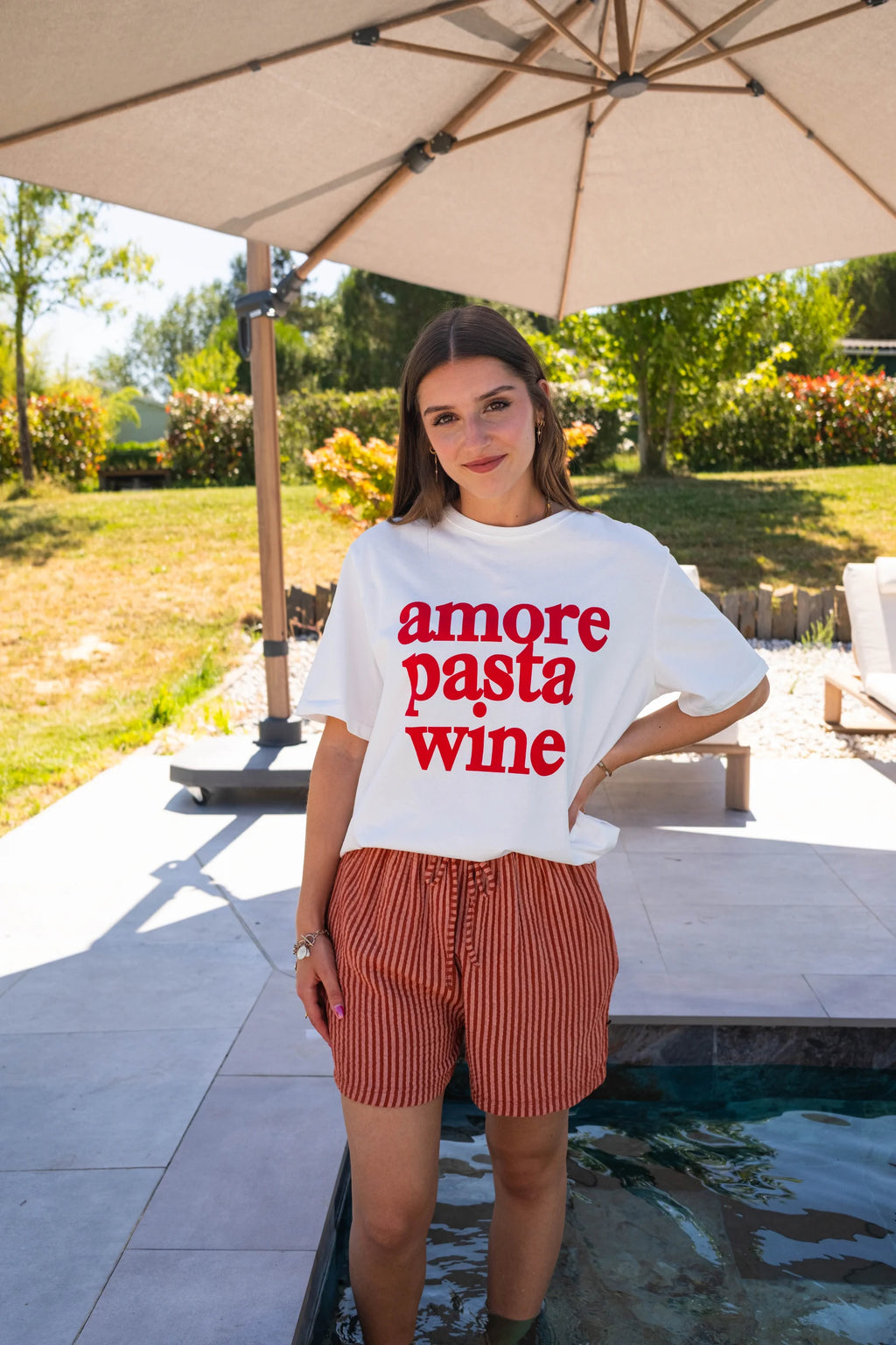 T-shirt Amore pasta wine