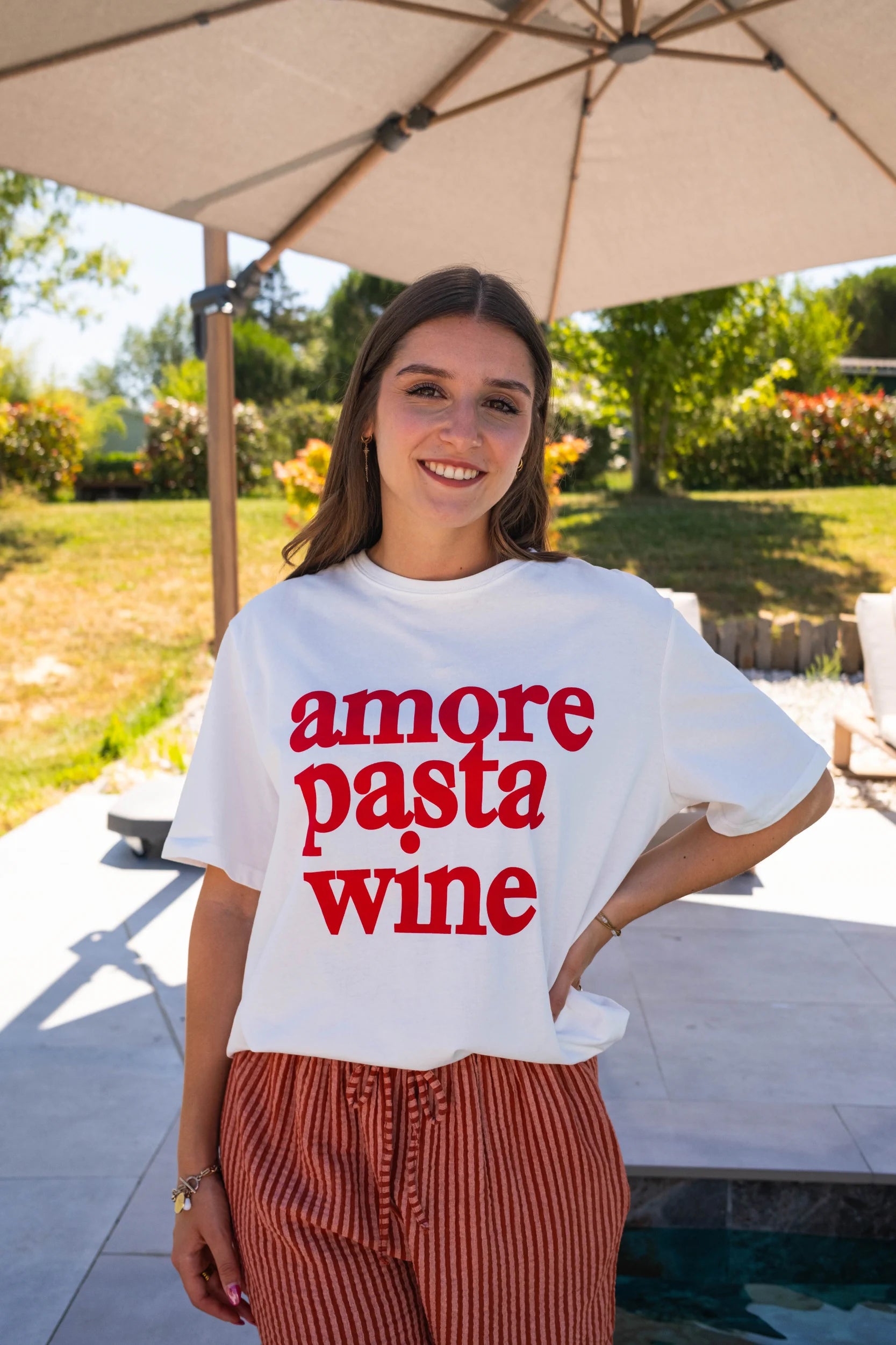 T-shirt Amore pasta wine