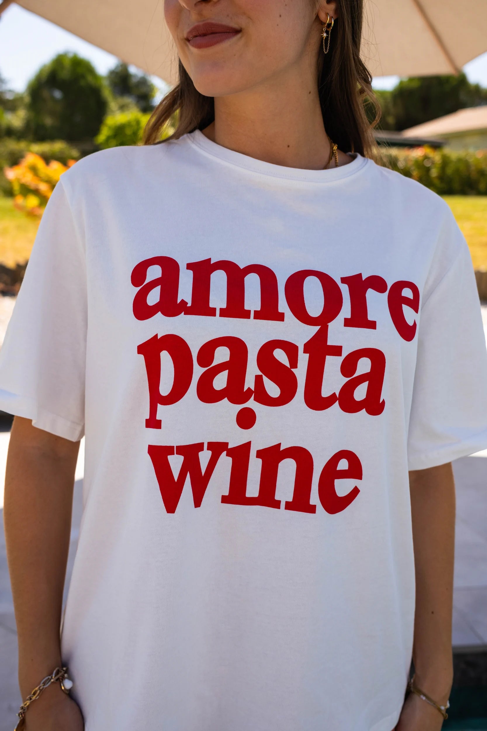 T-shirt Amore pasta wine