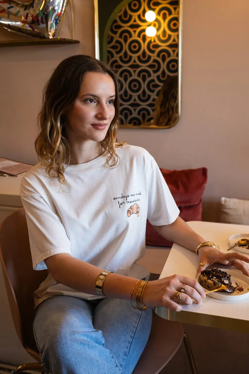 T-shirt Croissant écru