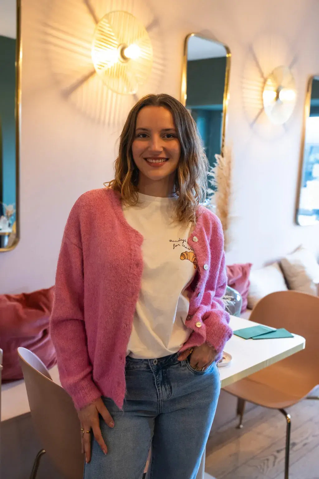 T-shirt Croissant écru