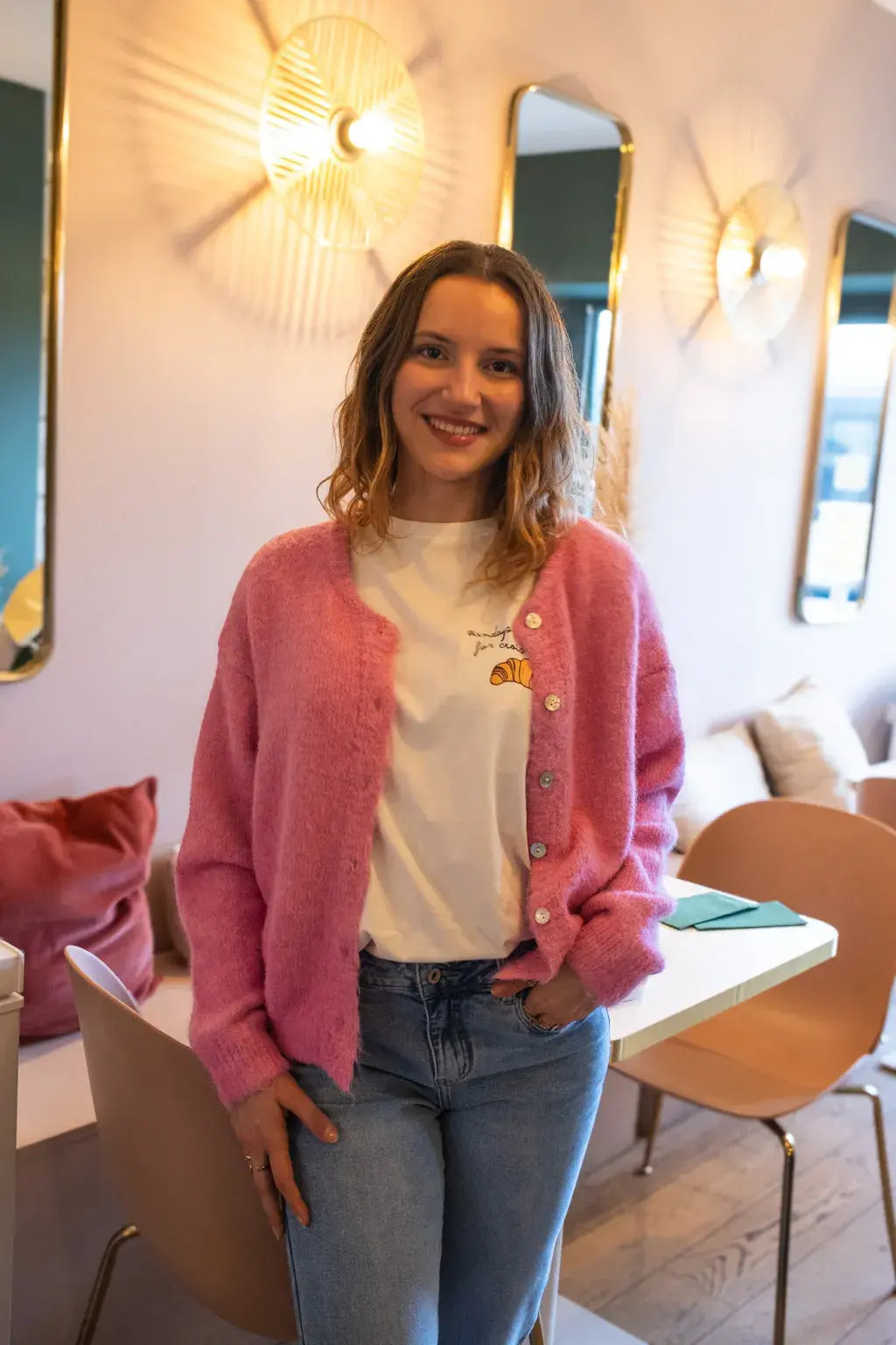 T-shirt Croissant écru