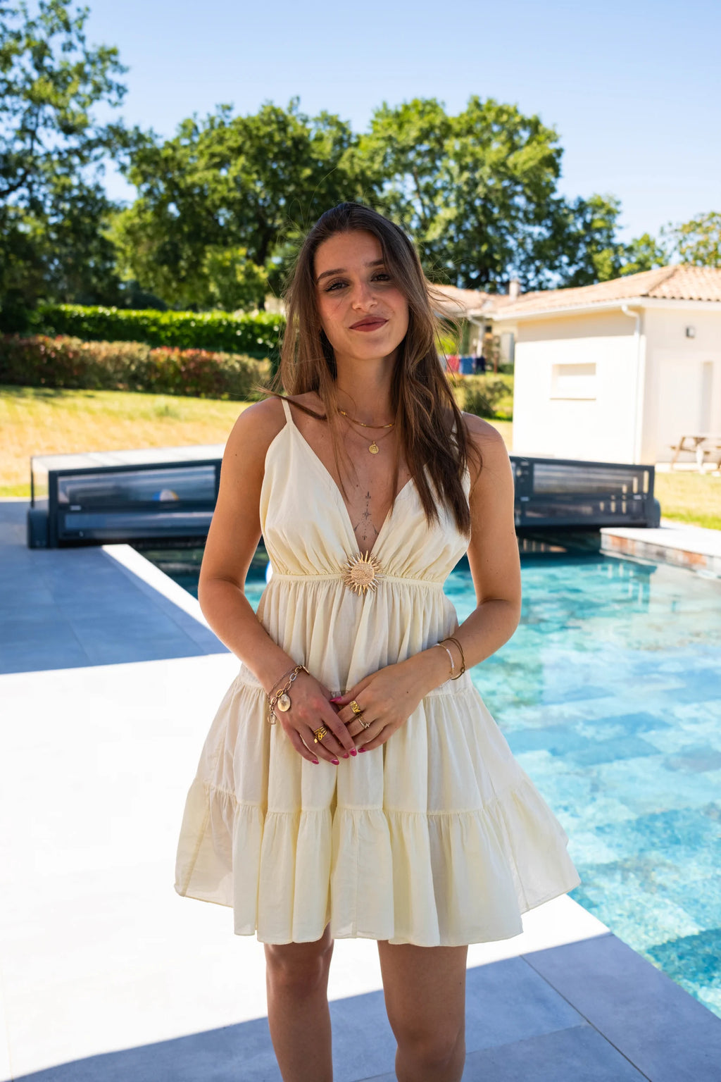 Robe Charline courte jaune