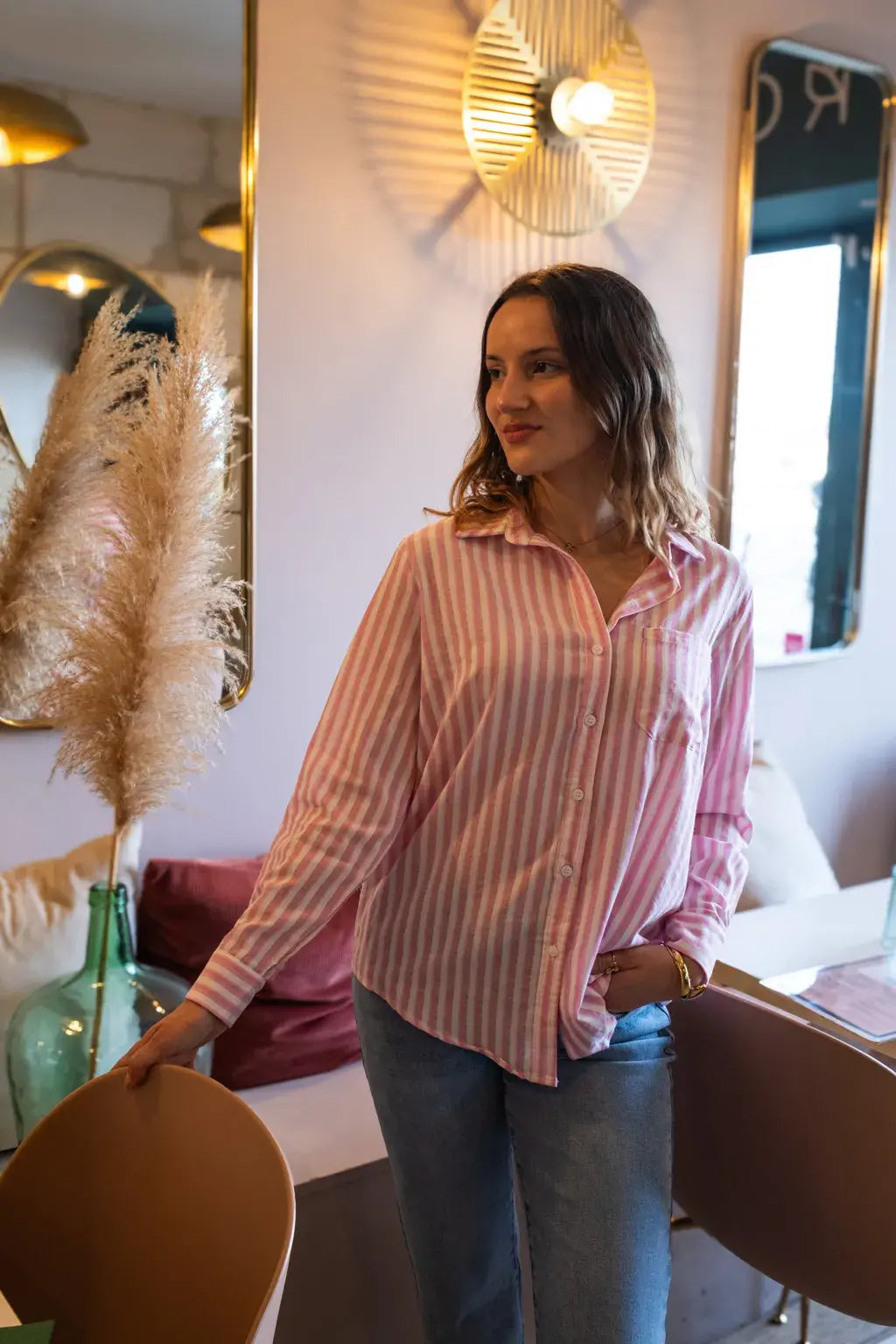 Chemise Mani rose
