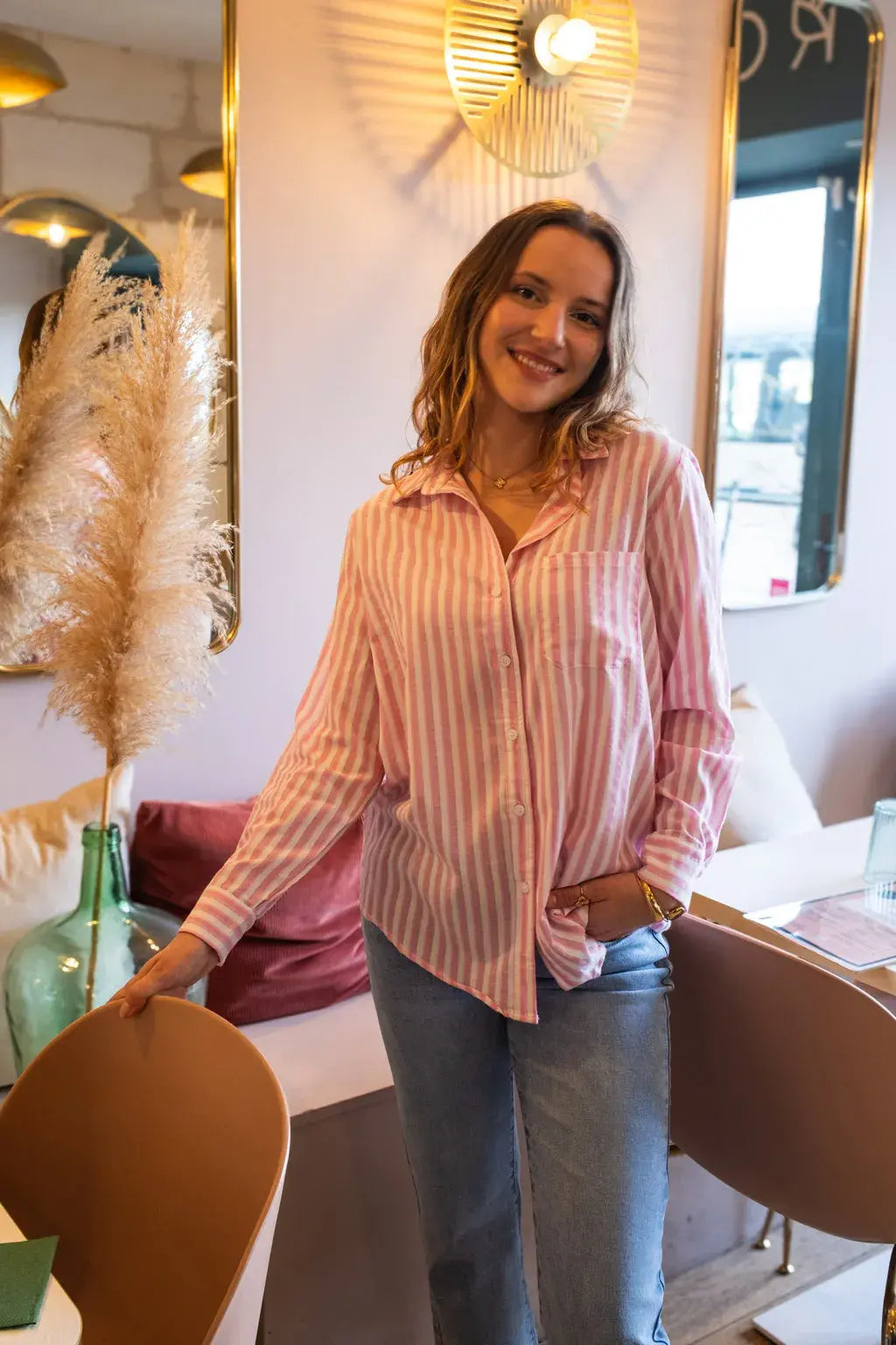 Chemise Mani rose
