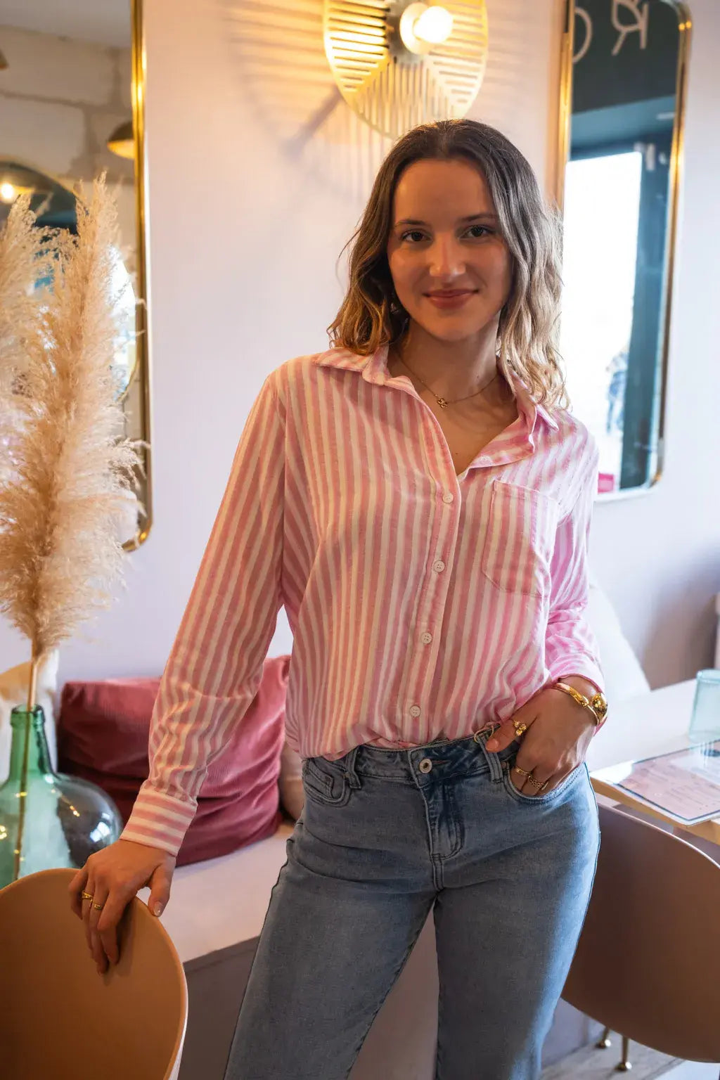 Chemise Mani rose