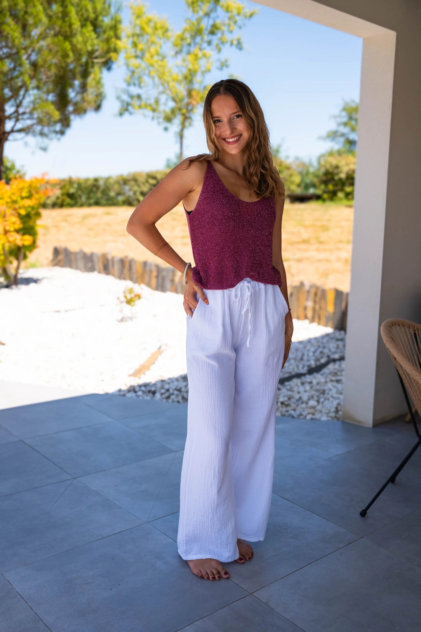 Pantalon Pola blanc