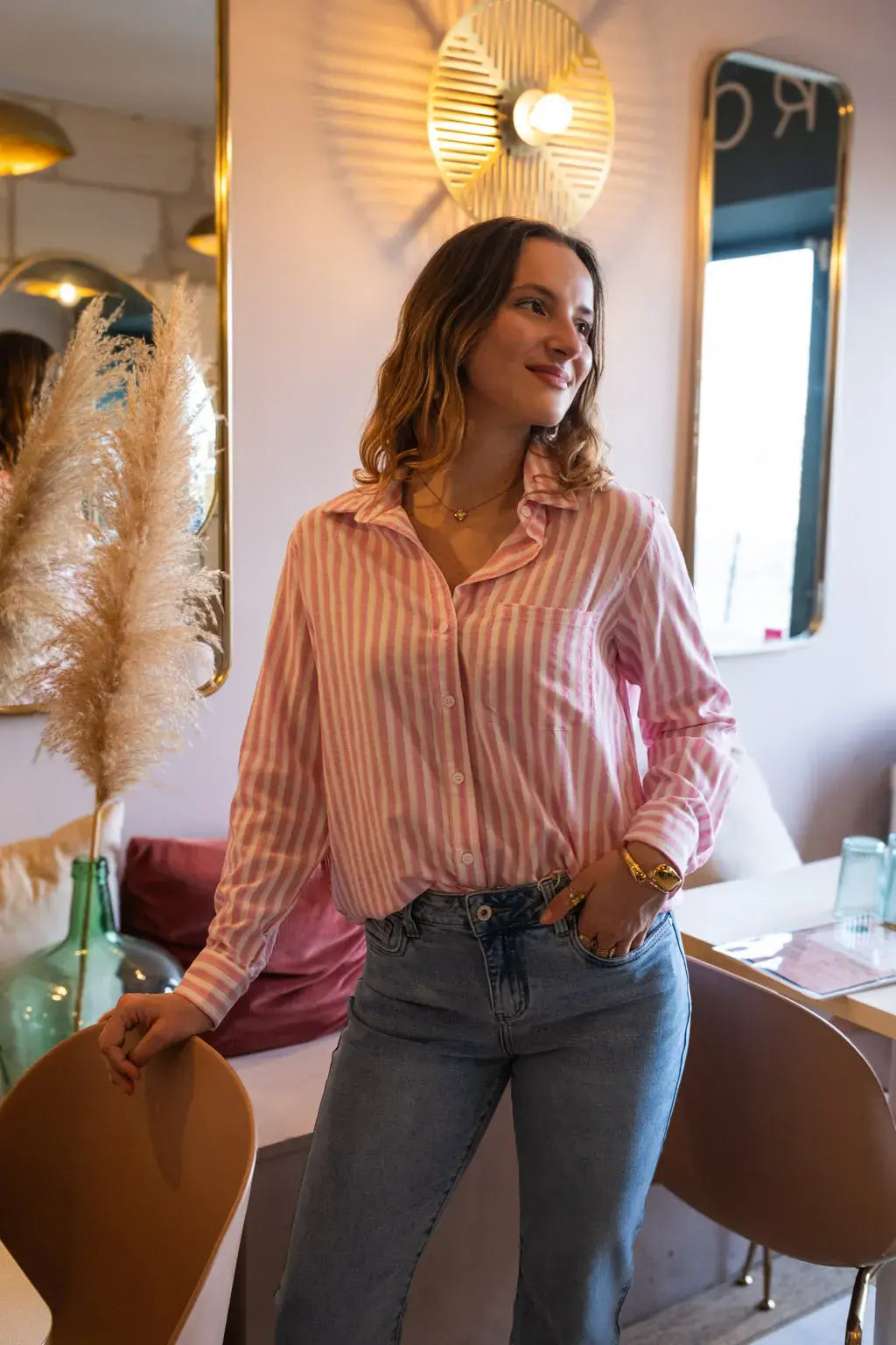 Chemise Mani rose