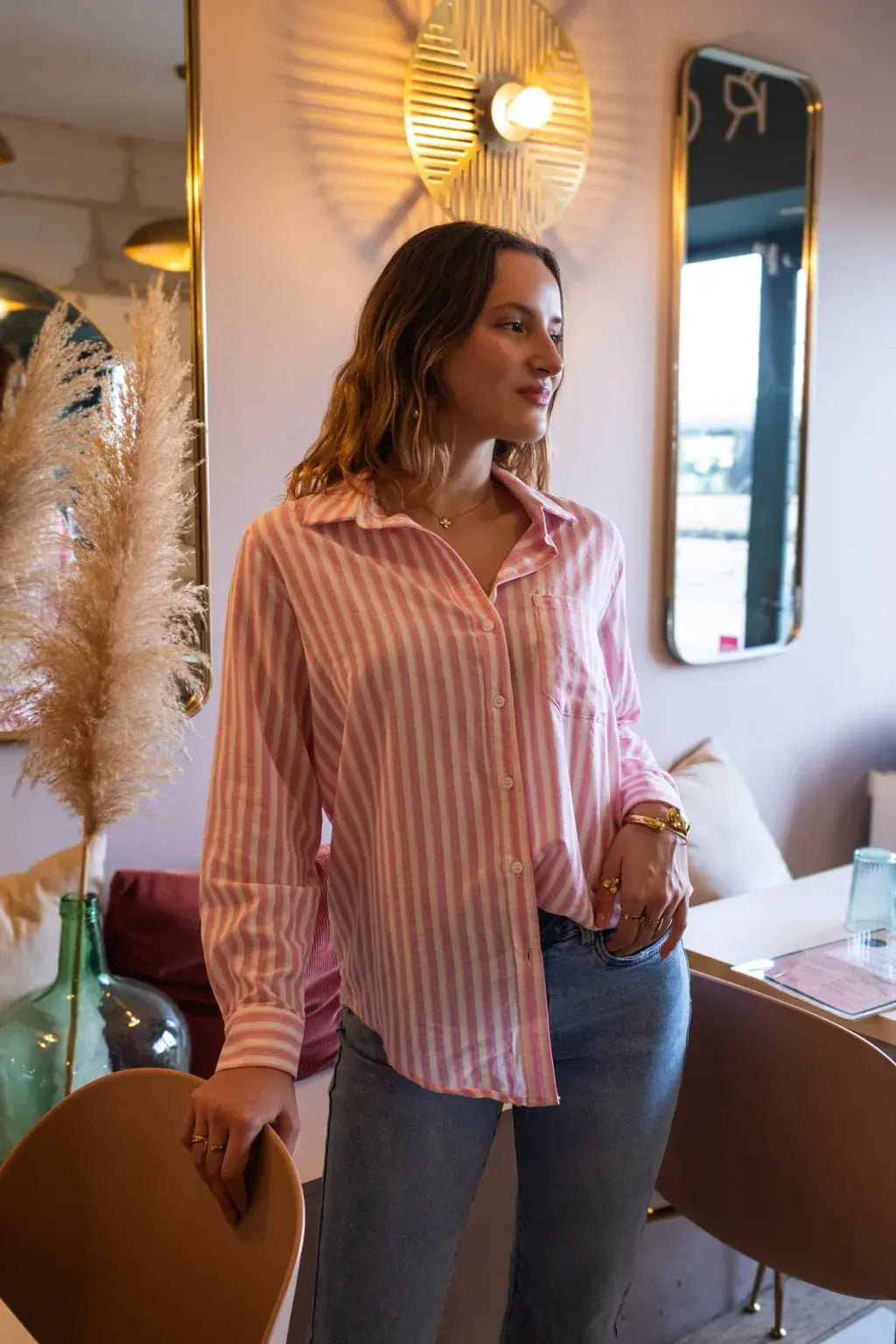 Chemise Mani rose
