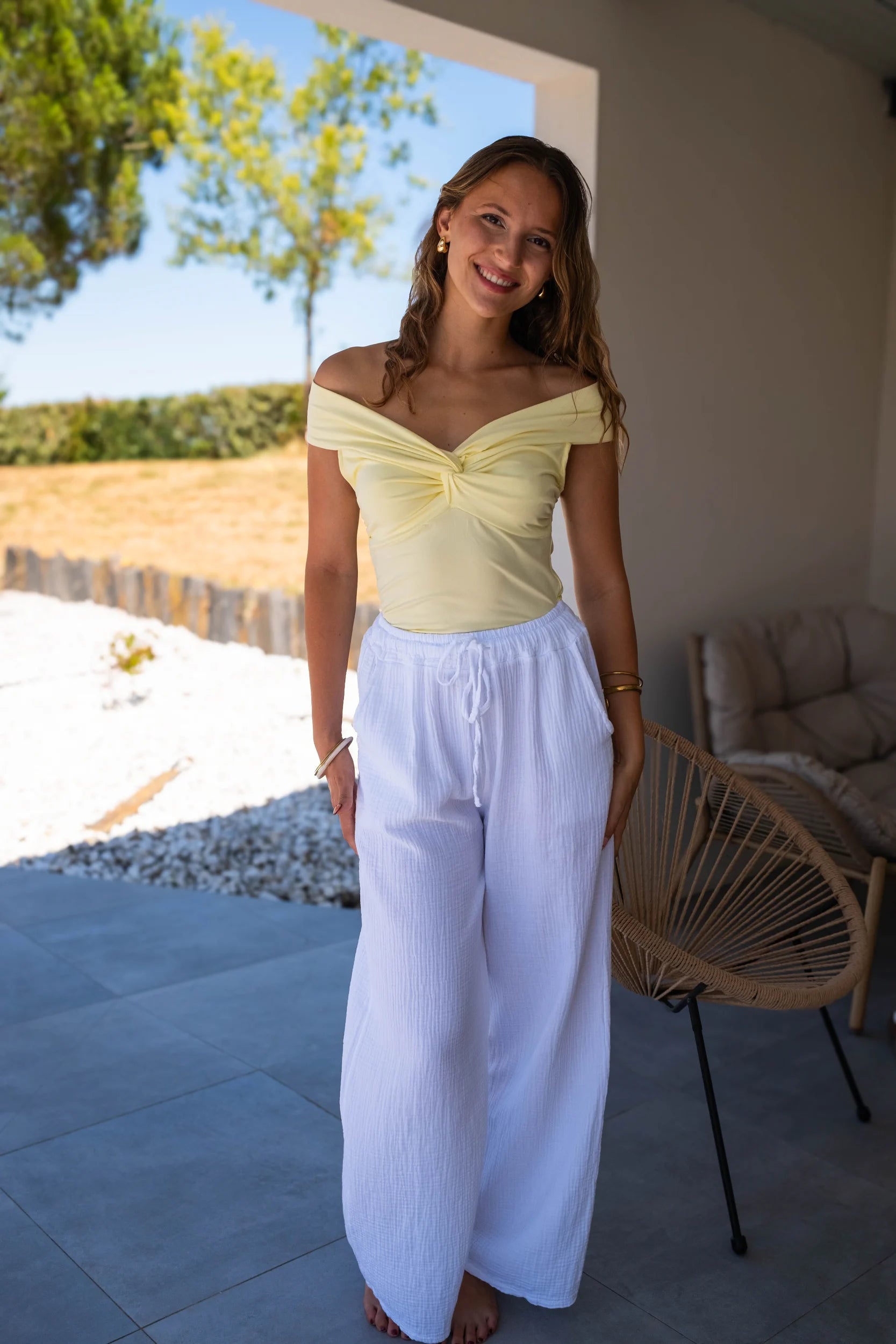 Pantalon Pola blanc