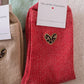 Chaussettes Cœurs léo rouges