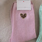 Chaussettes Cœurs léo roses