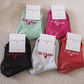 Chaussettes Je t'aime vert d'eau