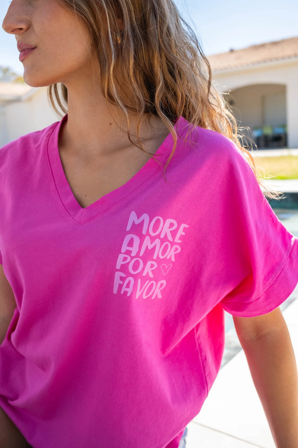 T-shirt More Amor rose