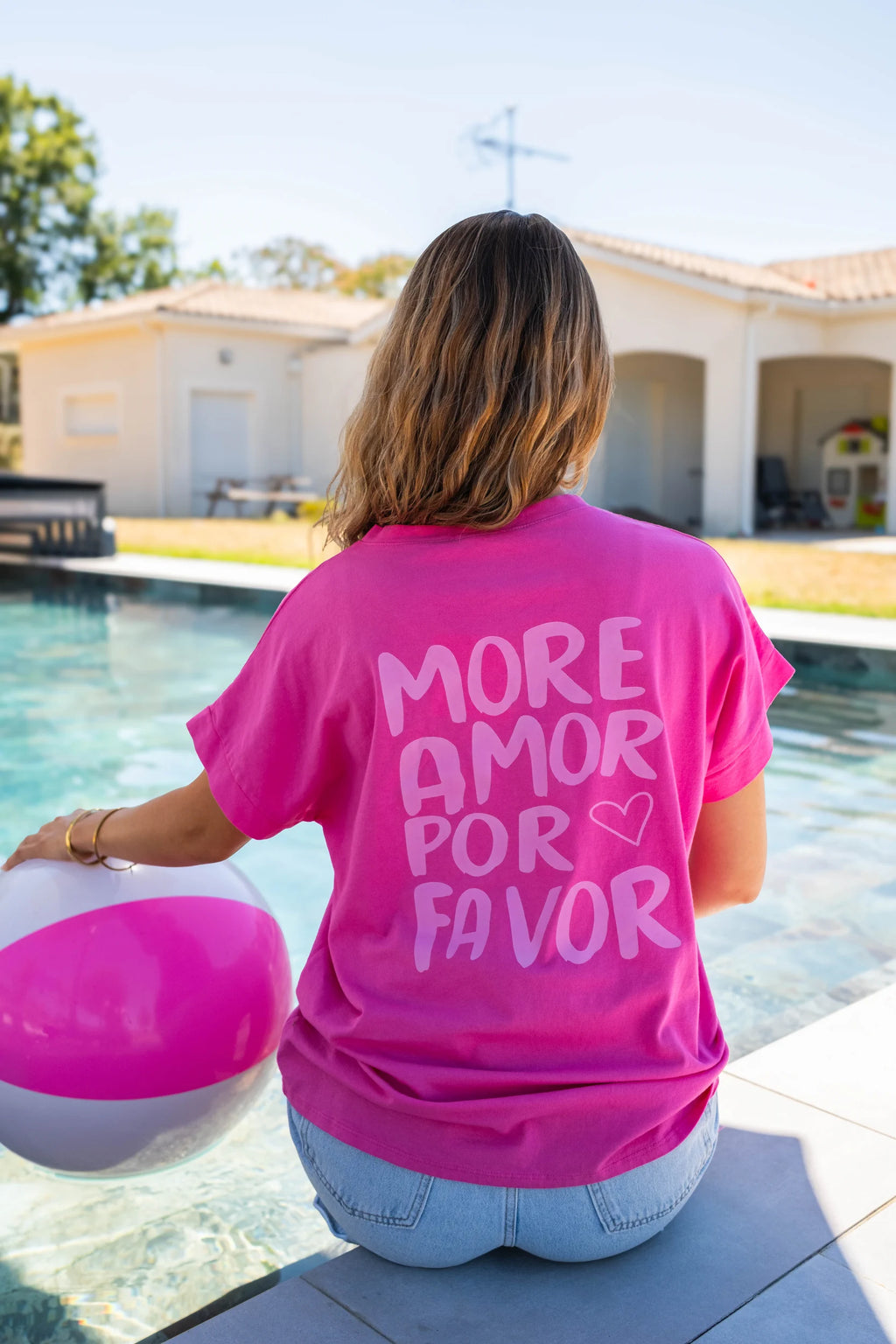 T-shirt More Amor rose