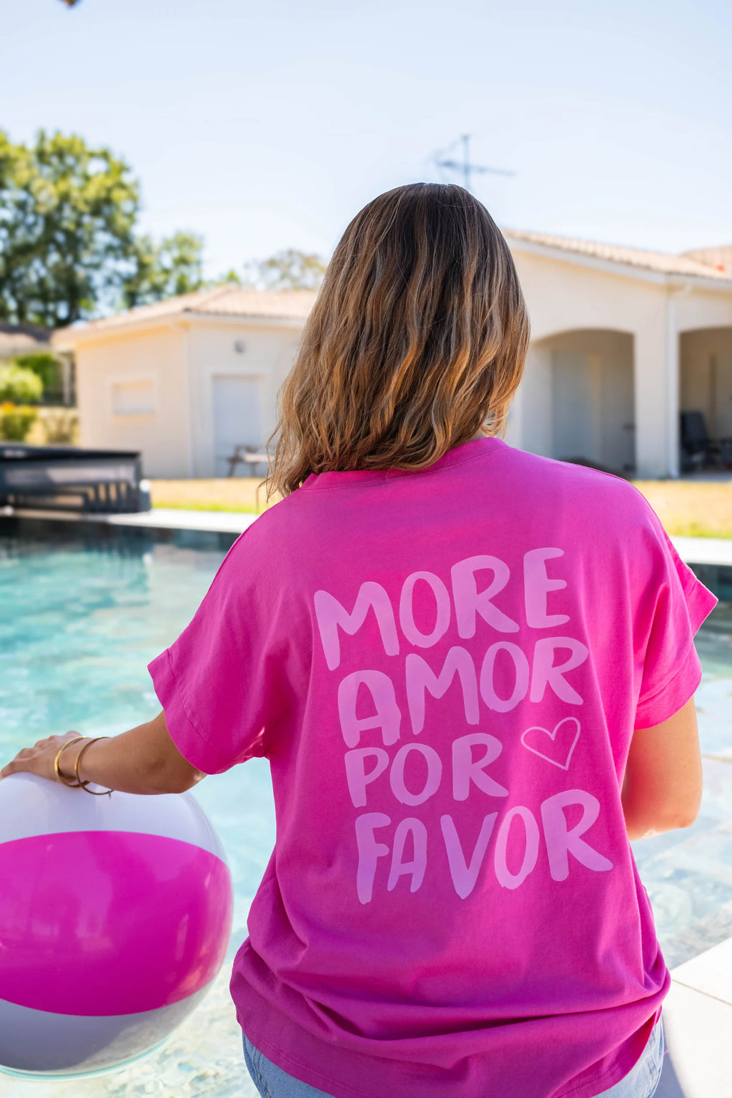 T-shirt More Amor rose