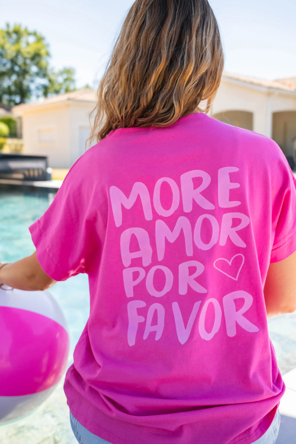T-shirt More Amor rose