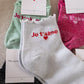 Chaussettes Je t'aime vert d'eau
