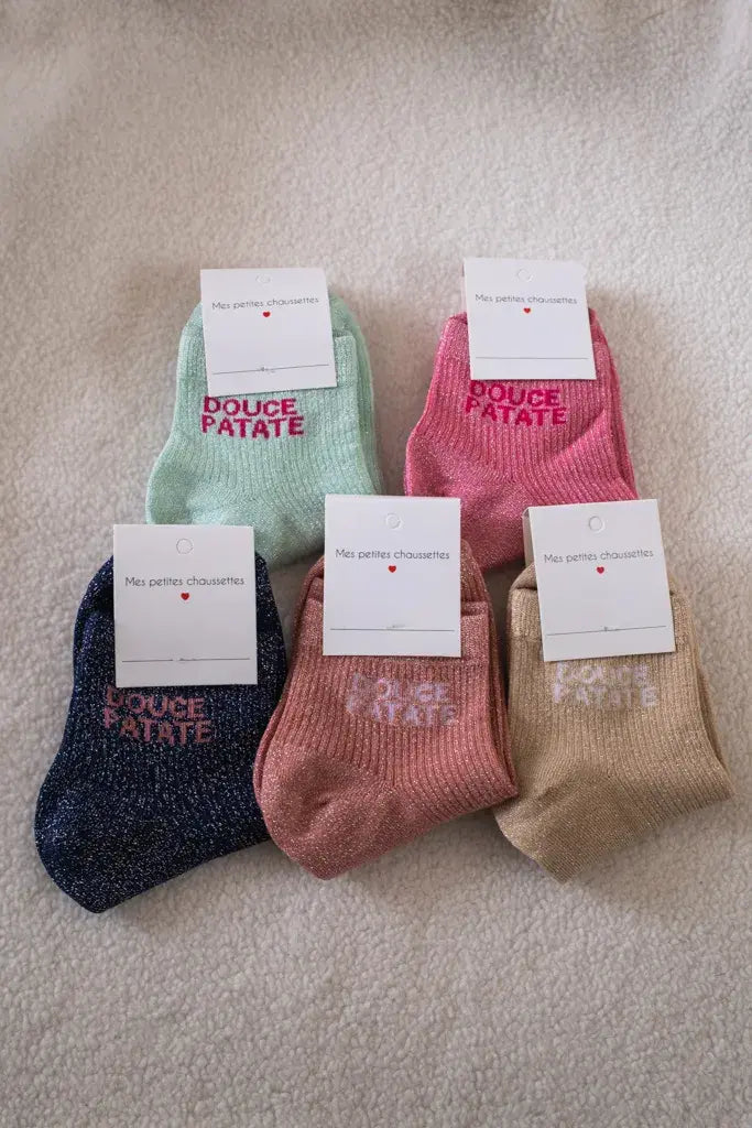 Chaussettes Douce Patate vieux rose