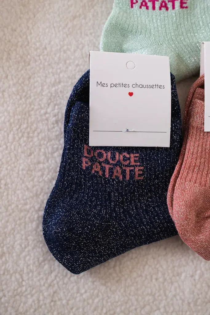Chaussettes Douce Patate marine