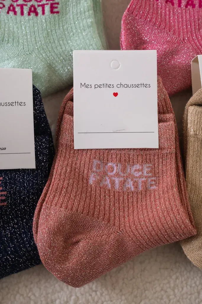Chaussettes Douce Patate vieux rose