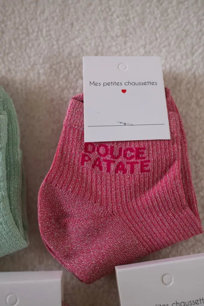 Chaussettes Douce Patate roses