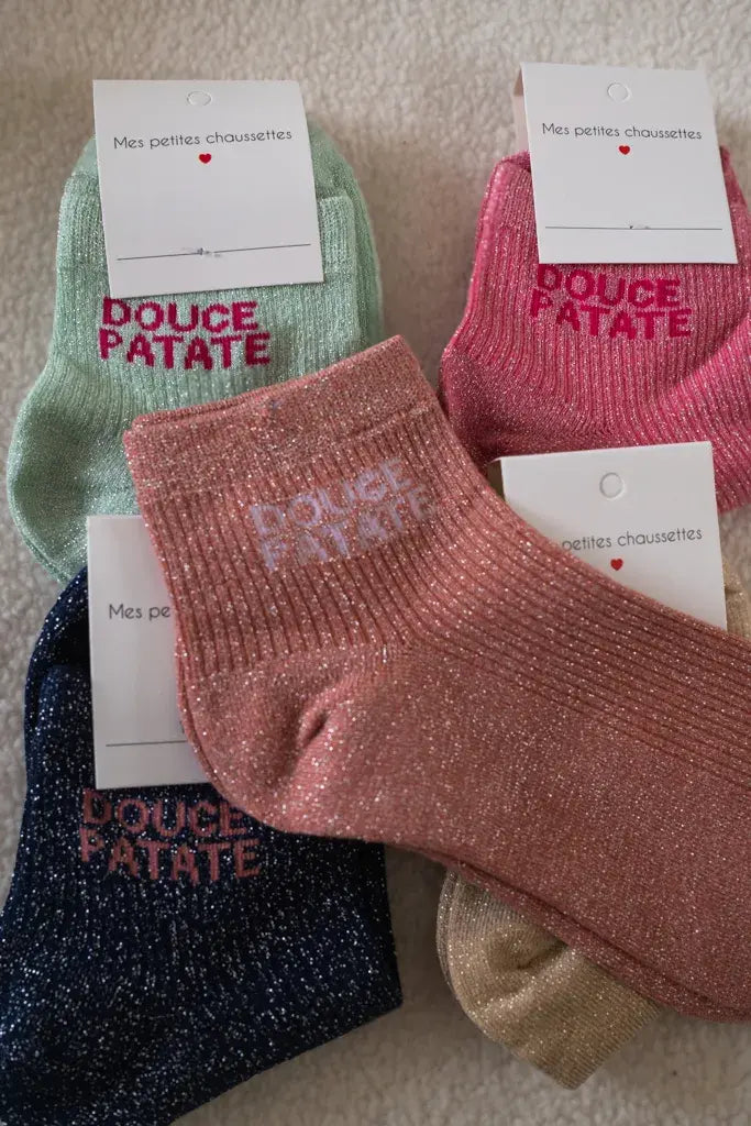 Chaussettes Douce Patate vieux rose