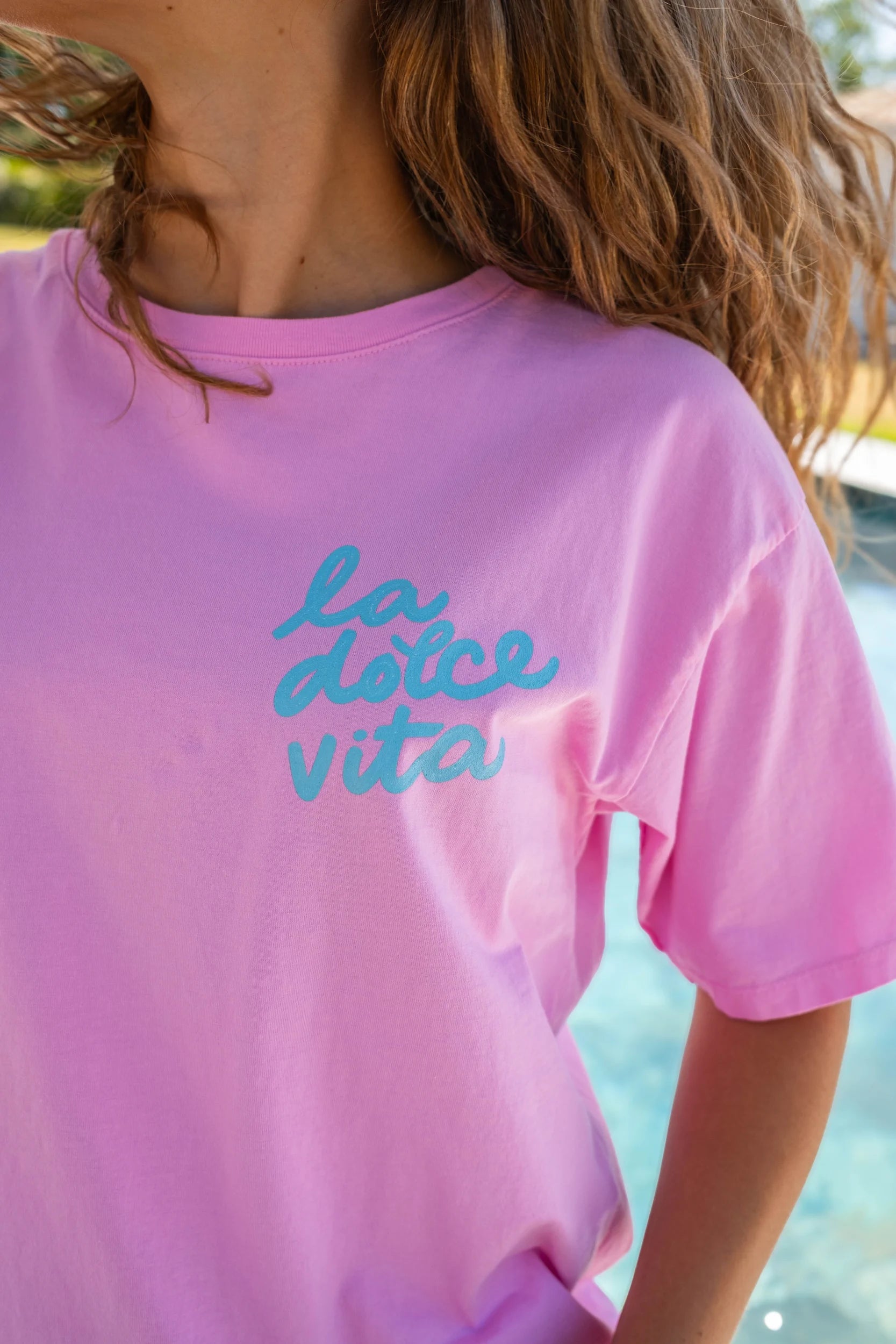 T-shirt La dolce vita rose