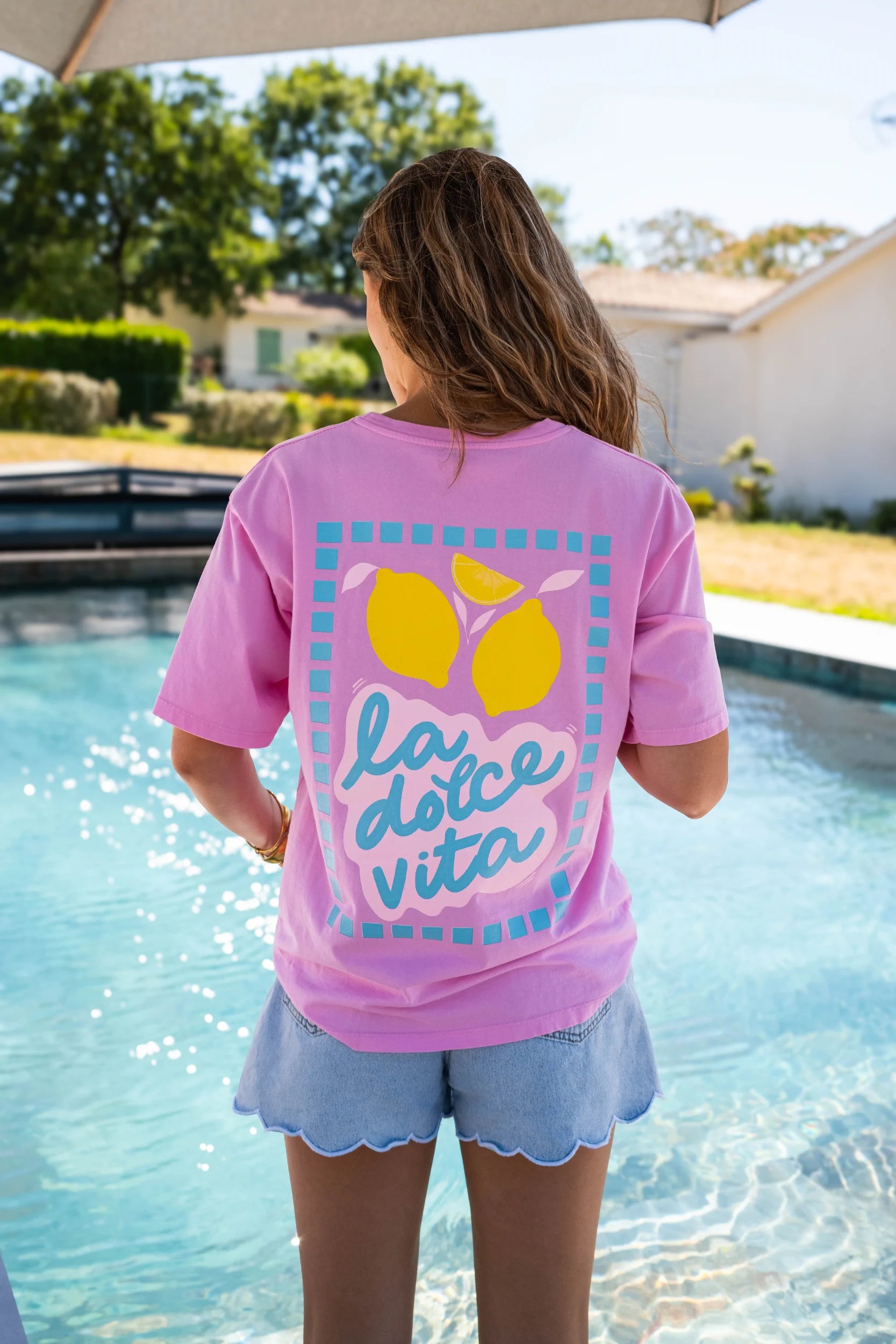 T-shirt La dolce vita rose