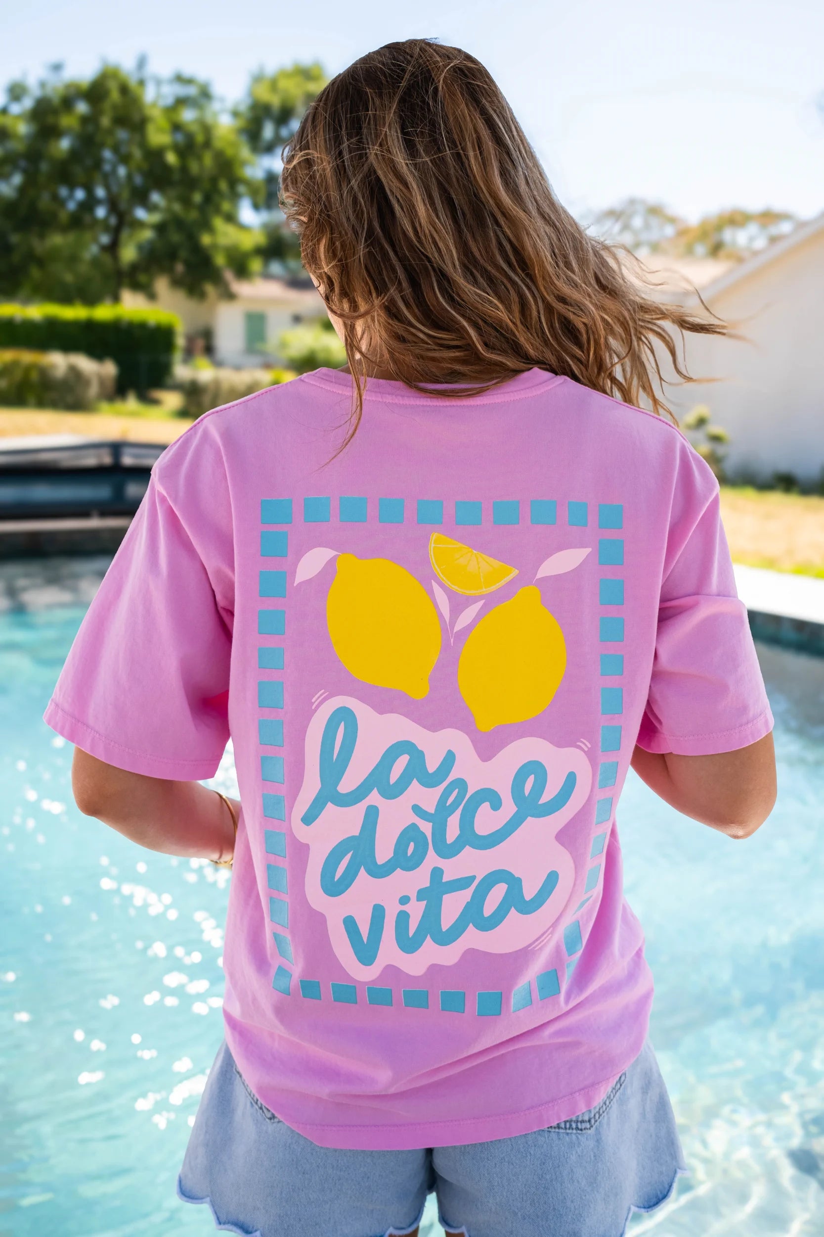 T-shirt La dolce vita rose