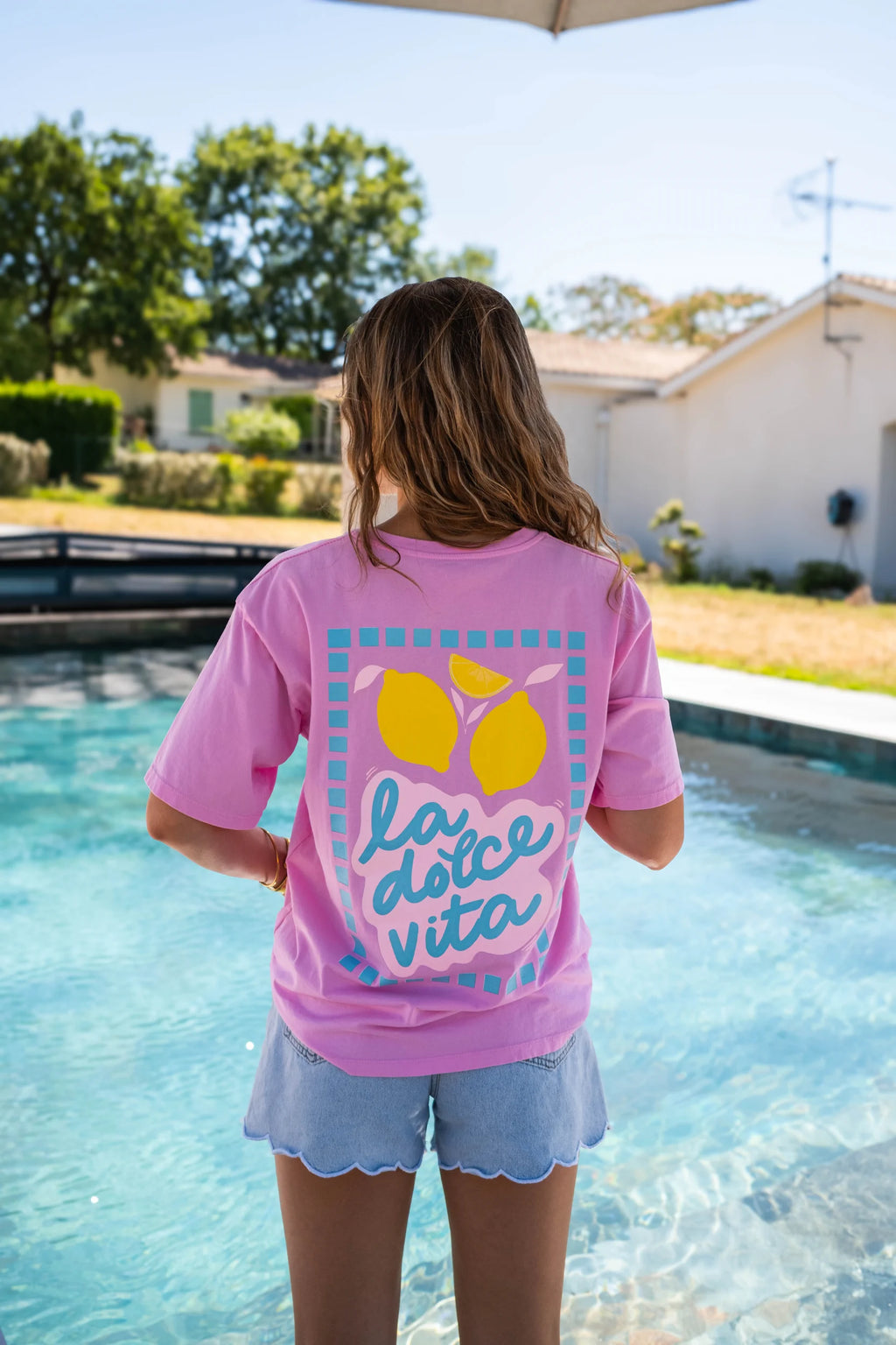 T-shirt La dolce vita rose