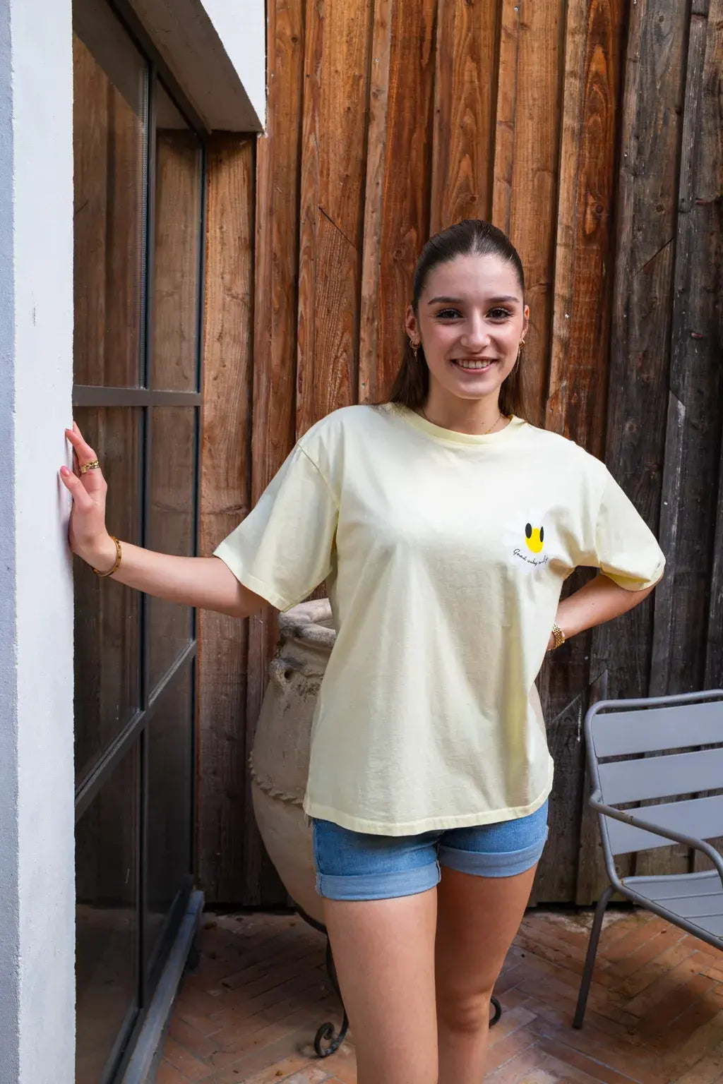 T-shirt Marguerite jaune